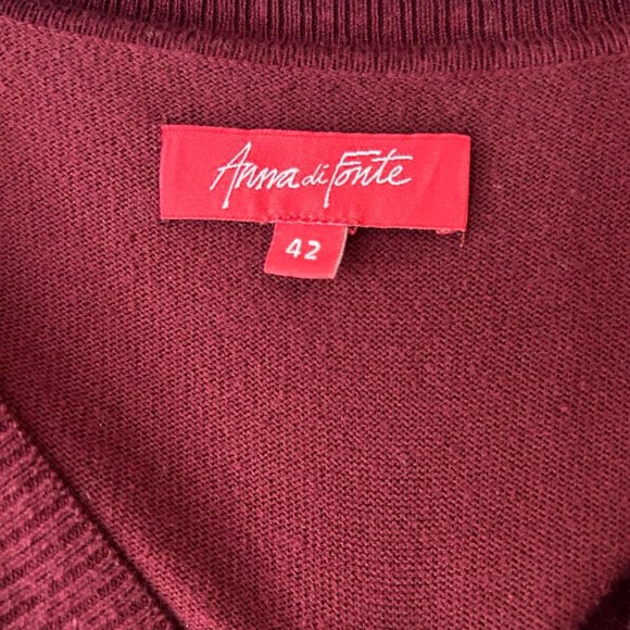 Anna di Fonte Red Cardigan Large - Picture 4 of 8
